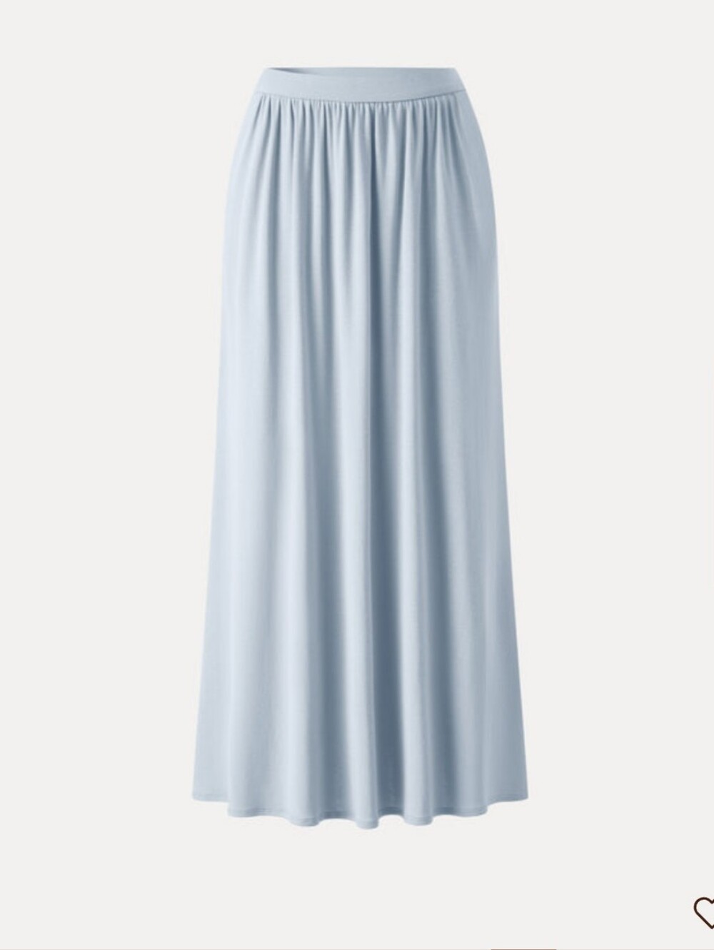 OGL Soft Linen Knit Gathered A-Line Maxi Skirt Dew Sky Size S NWT